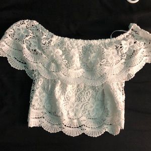 White off the shoulder top